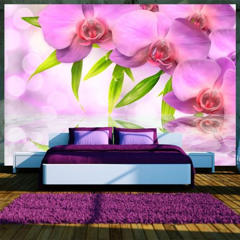 Papier Peint "Orchids in Lilac Colour" 280 x 400 cm (1/2)