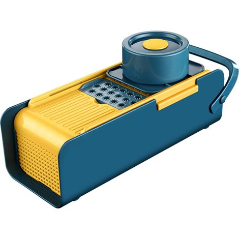 Râpe À Aliments - 5 Lames Interchangeables En Acier Inoxydable 301 - Pour Fromage Légumes Fruits - Contenant En ABS Sans BPA - Râpe Manuelle Avec Poignée Ergonomique (1/5)