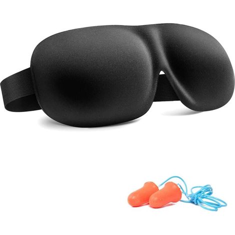 Maschera per dormire oscurante 3D con tappi per le orecchie (1/4)