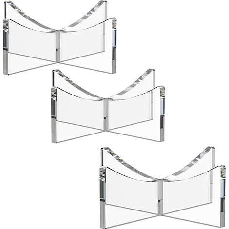 Support Acrylique Pour Ballon - 4 mm Épaisseur - Compatible Baseball Softball Golf Basketball Football Rugby - Lot de 3 (1/3)