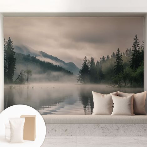 Carta Da Parati Non Tessuto - Con Colla Gratuita - Con Motivi Moderni - Design Elegante Per Pareti lago atmosferico 208x146 cm (1/5)
