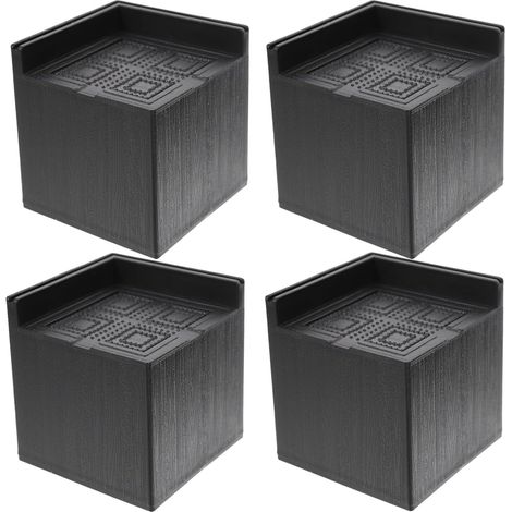 Abaodam Lot de 4 rehausseurs meubles carrés en caoutchouc pour lit et (1/5)