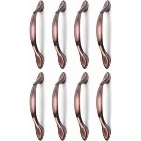 Stück Vintage-Möbeltürgriffe, Vintage-Schrankgriffe in Bogenform, Möbelgriffe zum Ziehen (Lochabstand 96 mm, Rotbronze) (1/4)