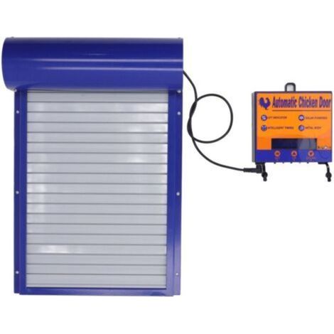 Automatic Chicken Coop Door, Programmable Automatic Chicken Coop Door, Powered Metal Rolling Curtain Chicken Coop Door 100-240V (delivered without battery) (1/4)