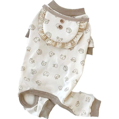 Vêtements motif pour chien animal de compagnie fête maison blanc mignon chaud confortable avec écharpe - design pratique (1/5)