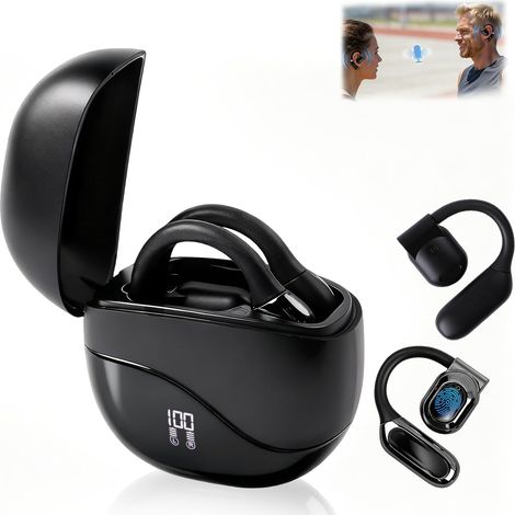 AI Translator Headphones, 3-in-1 Bluetooth 5.4 Real Time Voice Translator Headphones 164 Languages, 58 Hours Translator Earphones with Ear Hooks and ENC Mic, 6 Translation Modes for Business and Study (1/5)