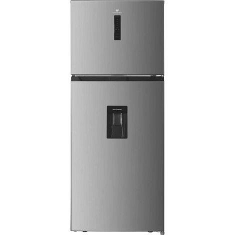 Continental Edison – Réfrigérateur congélateur haut 413L – Inox gris – 2 portes – Classe énergétique A+ – Froid statique – Niveau sonore 42dB