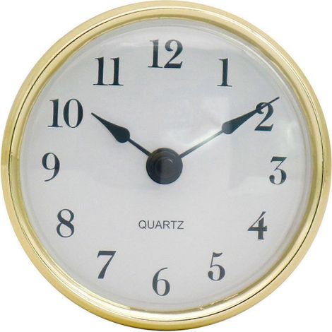 Goldene 80-mm-Retro-Quarz-Uhreneinlage für die Wand, rund, für den Kopfbereich