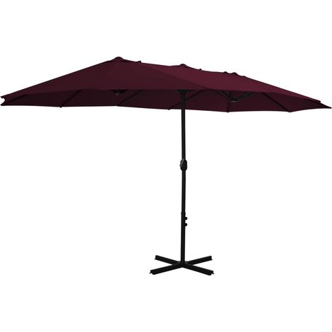 Maison Exclusive - Sonnenschirm mit Aluminium-Mast 460x270 cm Bor