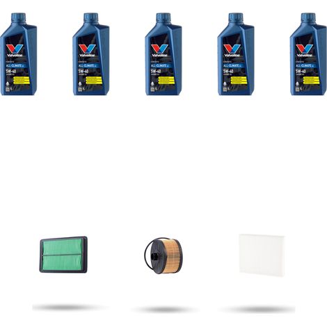 Kit tagliando 3 FILTRI e 5L OLIO compatibile con Renault Kadjar (HFE) 1.2 Tce 96kw dal 2015 (1/5)