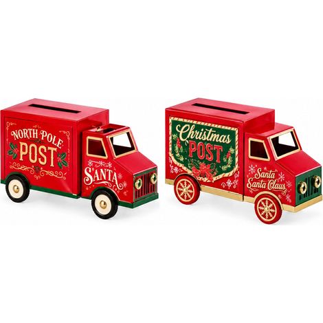 Ad Trend Camion Decorativo Natalizio in Ferro Assortito 34x15xH19 cm 1 Pz – Decorazione di Natale (1/2)