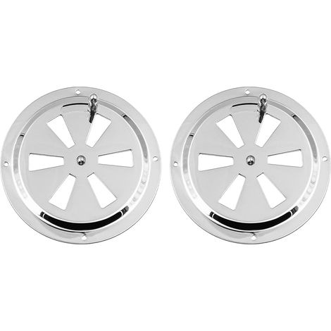Set mit 2 Marine-Lüftungsgittern – Edelstahl 316 – Verstellbare Seitenklappe – Für Boote, Wohnwagen, Garagen – 12,7 cm (1/5)