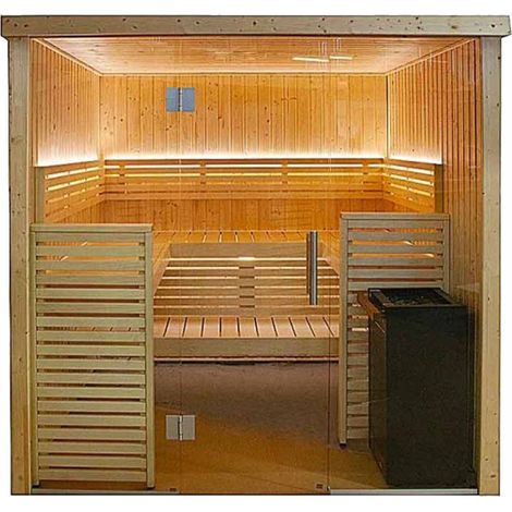 Cabina de sauna Harvia 206 x 203,3 x 202 cm Se proporciona calentador de sauna para 3 o 4 personas