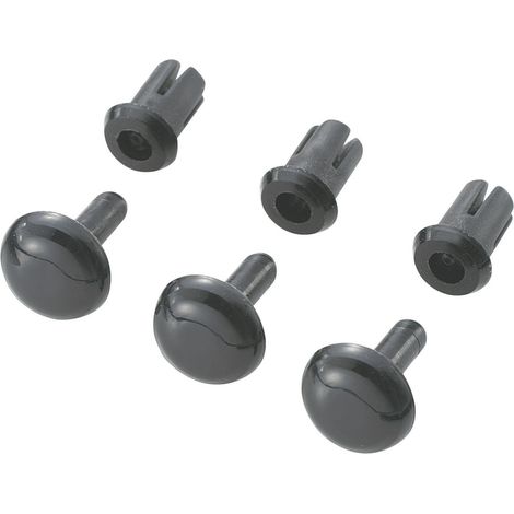 TRU COMPONENTS TC-SRR-465K203 TC-10820824 Spreizniete Loch-Ø 4 mm  Schwarz 1000 St.