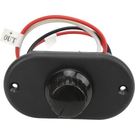 Interrupteur variateur LED pour camping-car DC12V/24V 40W, montage encastré, contrôle de courant progressif de 15 % à 100 %, pour yacht, voiture, camion (couvercle noir) (1/5)