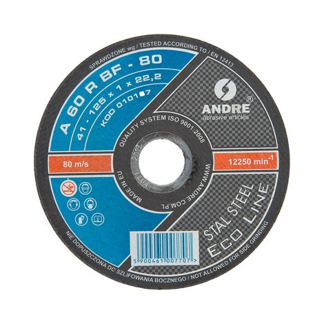 Disque métallique André 125 x 1,0 mm métal/inox gamme ECO