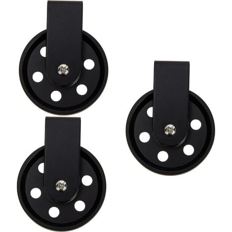 3pièces Roue Poulie Vintage Fer Noir Pour Lampes Suspendues Accessoire Décoratif Pratique Durable Pour Éclairage Diy (1/5)