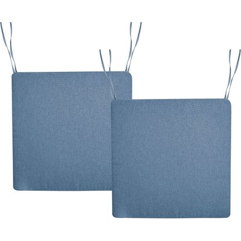 Gartenstuhlkissen 2er Set SASSARI PREMIUM 46 x 46 cm Blau