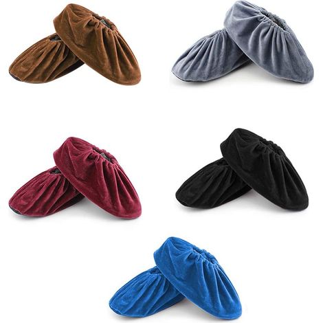 5 Paare Anti rutsch Schuhüberzieher aus dickem strapazierfähigem Material waschbar und wiederverwendbar mit elastischem Bund für bequemen Sitz vielseitig einsetzbar im Haushalt