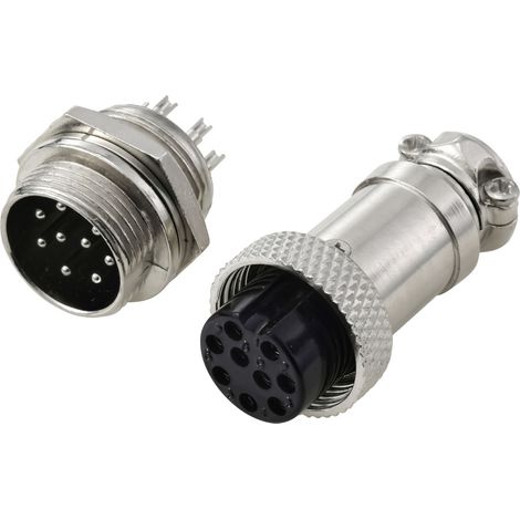TRU COMPONENTS TC-13895660 Connecteur rond mâle, Contact femelle Nombre total de pôles: 9 Série (con