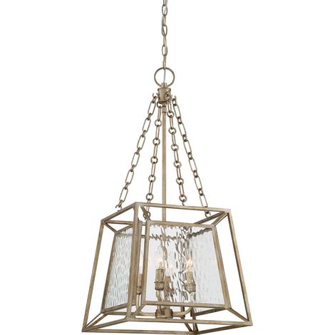 Lampada a sospensione plafoniera lampada a sospensione acciaio vetro D 38,1 cm vintage oro 4 fiamme (1/4)