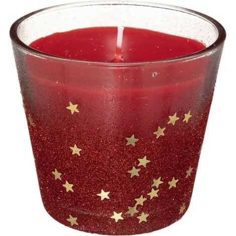 Paris Prix - Bougie En Verre Déco colorama 190g Rouge