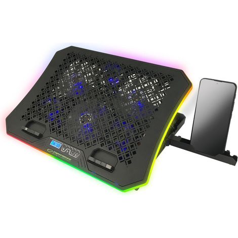 Esperanza Rgb Illuminated Gaming Notebook Cooling Pad With Mobile Phone Stand Galerne