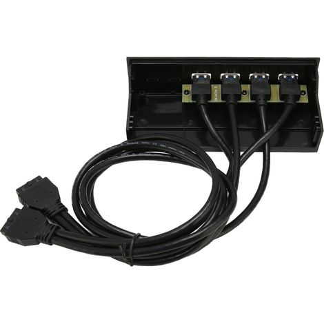 Hub USB 3.0 4 ports 5Gbps pour baie 5,25 pouces, panneau avant avec connecteur 19 broches pour lecteur CD/DVD (1/5)