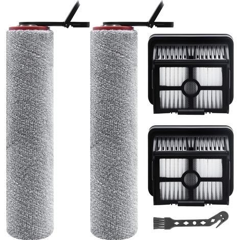 Rouleau de brosse de rechange et filtre HEPA pour MOVA M50/M50 Ultra, 2 Rouleaux-Brosses, 2 Filtres et 1 Brosse de Nettoyage Coudée, Accessoires pour Aspirateur Laveur (1/5)