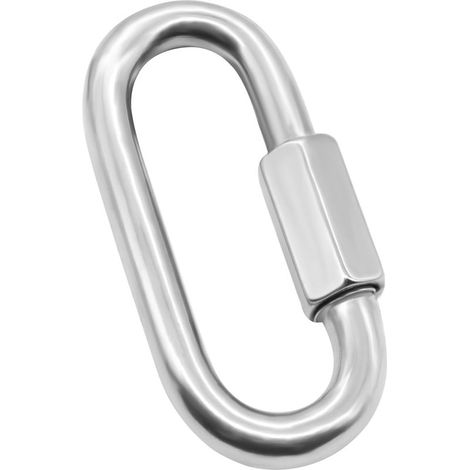 Lot de 1 mousqueton robustes à maillons rapides M12 en forme de D, connecteurs de chaîne de sécurité pour camping, randonnée (1/5)