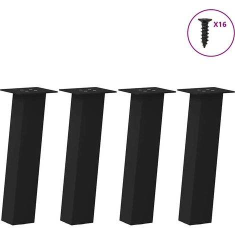 Couchtischbeine 4 Stk. Schwarz 30 cm Stahl