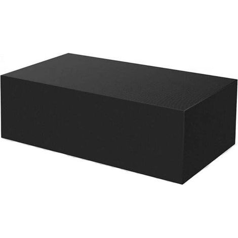 Housse de protection imperméable pour meubles de jardin Tissu Oxford 210D Noir Rectangulaire en rotin Housse de mobilier de jardin résistant au vent et au soleil (170 x 94 x 70 cm ) (1/4)