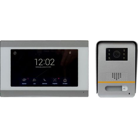 Interphone vidéo intelligent - PNI-VP6024-S - Écran tactile 7" - Wi‑Fi (Tuya) - Étanchéité IP65