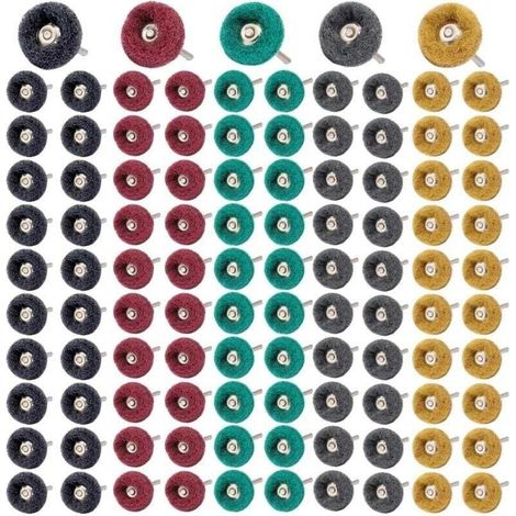 Confezione da 100 dischi abrasivi per lucidatura da 1" per utensili rotanti Proxxon Dremel con gambo da 1/8 (1/4)