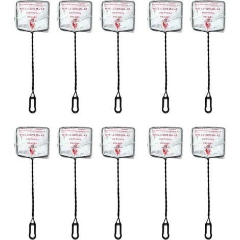Outils de nettoyage pour aquarium, épuisettes, pratiques pour la gestion des poissons et le maintien de la qualité de l'eau, pour un usage quotidien, paquet de 10, 12,7 cm (5 pouces). (1/5)