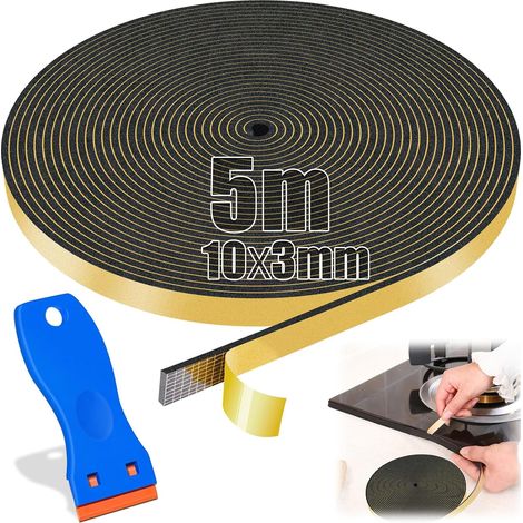 5M Joint Plaque de Cuisson 10mm x 3mm avec Grattoir (1/5)