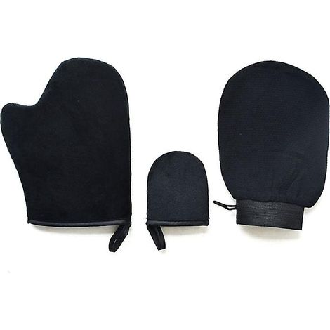 Ensemble de 3 gants pour laver le dos, exfolier et floquer, pour une utilisation unisexe dans le bain (1/4)