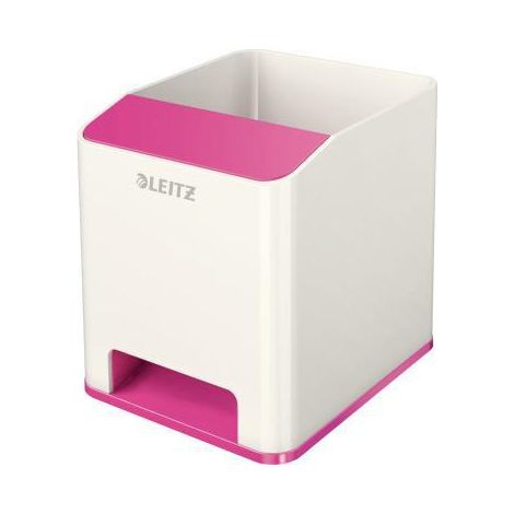 Stifteköcher WOW Duo Colour 9 x 10 x 10,1 cm (B x H x T) Polystyrol pink/weiß (1/3)