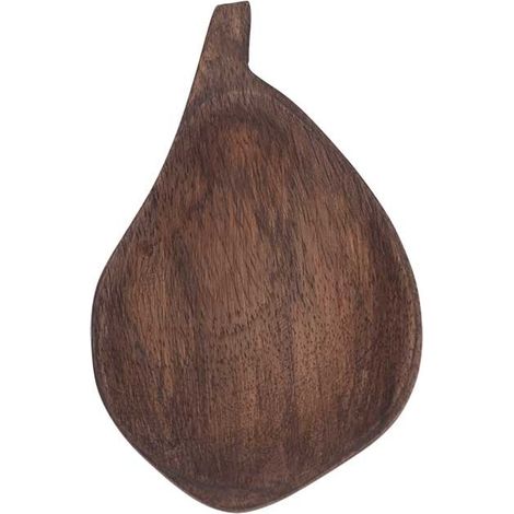 Repose cuillère - vide poche en manguier forme poire (1/2)