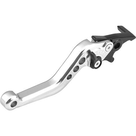 Paar CNC-gefräste Aluminium-Bremshebel für Motorrad/Roller mit Doppelscheibenbremse, silberfarben (1/5)
