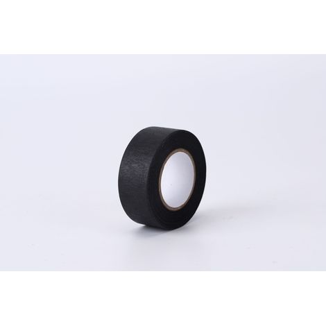 Cinta adhesiva de enmascarar, cinta multiusos, apta para dibujar, etiquetar, etc., 25 mm de ancho x 50 m de largo, color negro. (1/5)