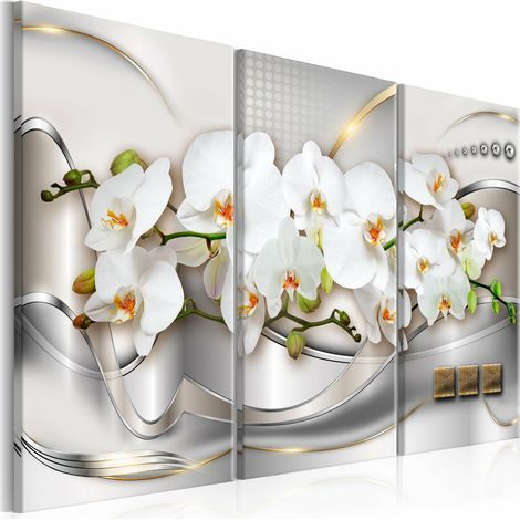 Tableau orchidées en fleurs I - 120 x 80 cm (1/4)