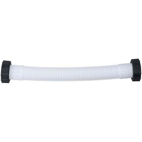 Tuyau de rechange pour pompe de piscine Intex 1,5 po de diamètre Tuyau de remplacement pour piscines hors sol Blanc 0,4 m / 1,3 pi (1/4)