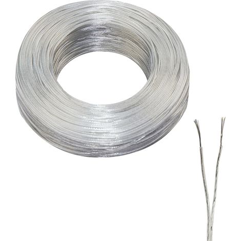 30M PVC Transparent Câble Électrique 2 Noyau Flexible Câble 24AWG 2 Fils Électrique Transparent Diamètre 1,8×3,6mm Pour Accessoires Electriques Petit (1/5)