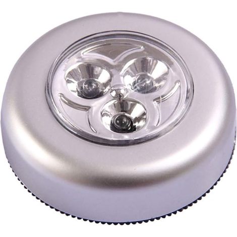 Plafonniers Lampes Spots Led Autocollants à Piles Veilleuse à Pousser Spotlights Batteries Bébé à Contrle Tactile Lampe De Chevet Pour Chambre D'enfant Lumière De Nuit Placard