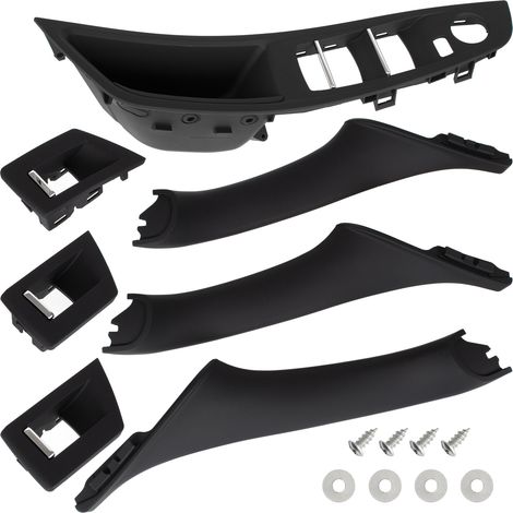BMW Serie 5 F10 F11 09-17, juego de manijas interiores de puerta delanteras y traseras, 7 piezas. SET NEGRO - 1 orificio (1/5)