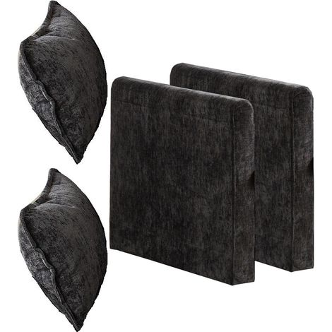 Accoudoirs canapé Cloud DE501EBK tissu chenille noir double couche confort moderne salon chambre appartement design ergonomique doux et respirant