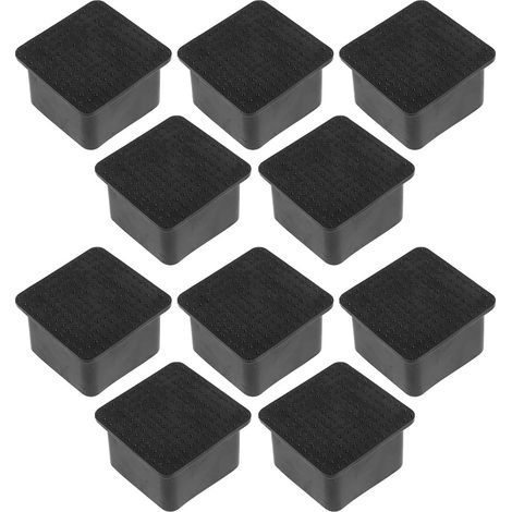 Lot de 10 protège-pieds chaise bureau en PVC noir, design et (1/5)
