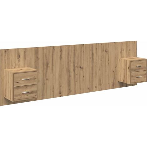 Maison Exclusive - Cabecero con Mueble 3 pcs Roble artesanal Made