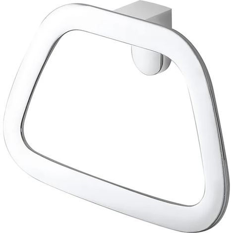 Porta salviette ad anello da muro in acciaio cromo Fusion (1/3)